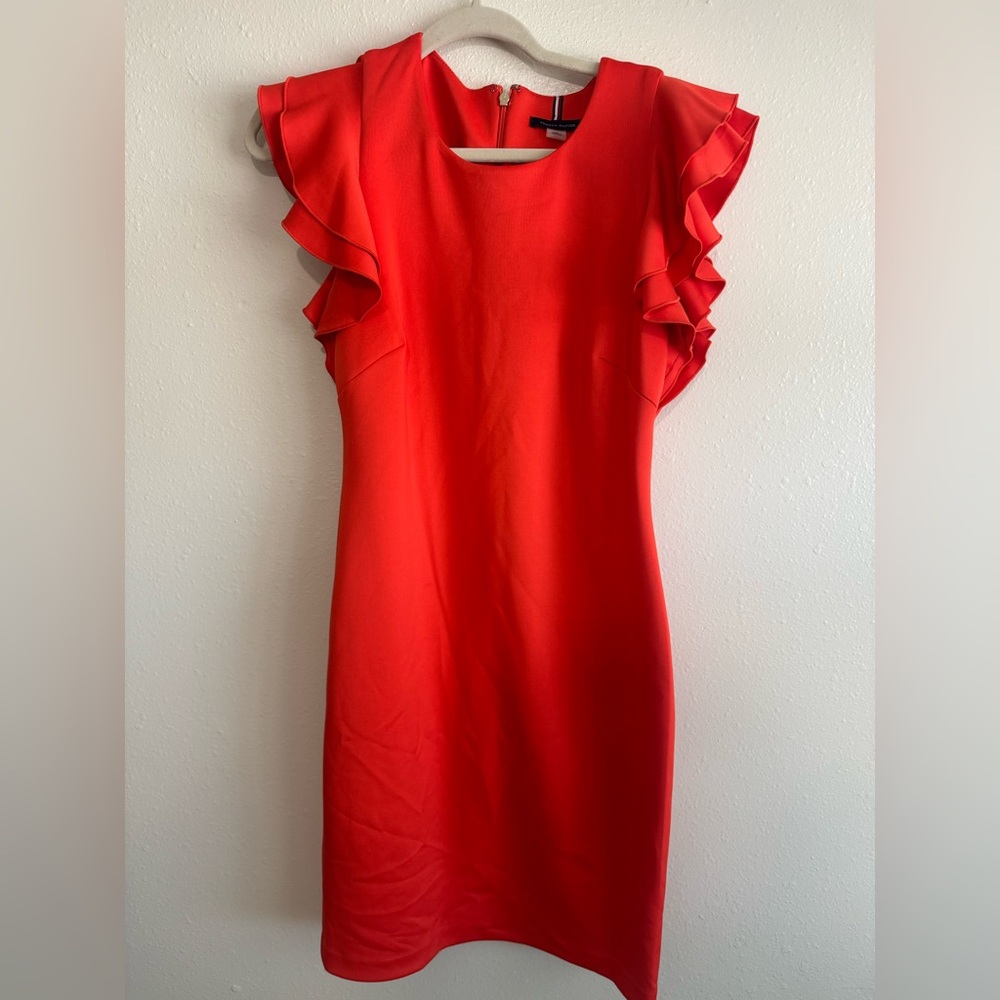 Tommy Hilfiger Red Ruffle Dress